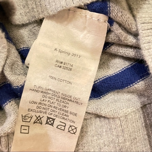 A/X Armani Exchange Y2K Sequin Striped Sweater Grey Blue - Picture 9 of 13